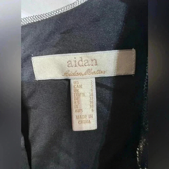 Aidan By Aidan Mattox Cocktail Embroidered Dress Size 2 - Picture 4 of 5